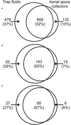 Comparison of intercept trap fluids and aerial spore collectors to survey fungal spores
